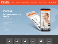 Desktop screenshot for linphone.org