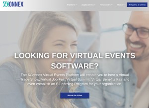 How 6connex.com looks like on a tablet such as an iPad.