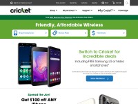 Desktop screenshot for cricketwireless.com