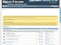 Desktop screenshot for excelforum.com