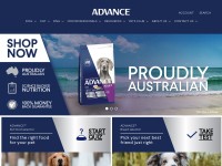 Desktop screenshot for advancepet.com.au