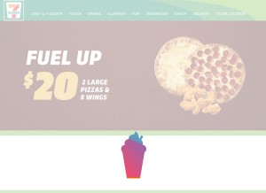 How 7-eleven.ca looks like on a tablet such as an iPad.