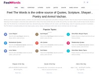 Desktop screenshot for feelthewords.com