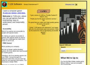 How 7128.com looks like on a tablet such as an iPad.