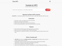 Desktop screenshot for tubemp3.biz