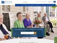 Desktop screenshot for fivestarseniorliving.com