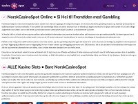 Desktop screenshot for norskcasinospot.com