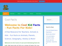 Desktop screenshot for coolkidfacts.com