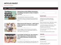 Desktop screenshot for articlesinvest.com