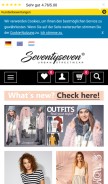 How 77onlineshop.de looks like on a mobile device such as an iPhone.