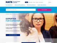 Desktop screenshot for hays.de