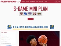 Desktop screenshot for arkansasrazorbacks.com