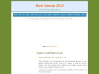 Desktop screenshot for blankcalendar2018.com