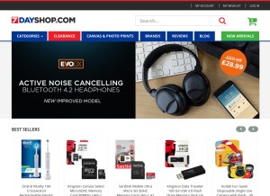 How 7dayshop.com looks like on a tablet such as an iPad.