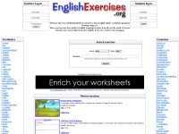 Desktop screenshot for englishexercises.org