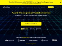 Desktop screenshot for zerobounce.net