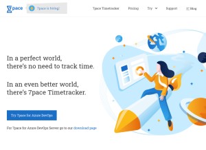 How 7pace.com looks like on a tablet such as an iPad.