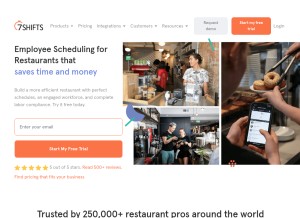 How 7shifts.com looks like on a tablet such as an iPad.