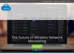 How 7signal.com looks like on a tablet such as an iPad.