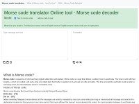 Desktop screenshot for morsecodeinfo.com