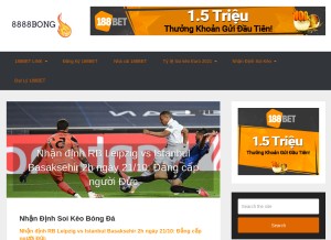 How 8888bong.com looks like on a tablet such as an iPad.