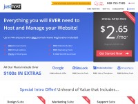 Desktop screenshot for justhost.com