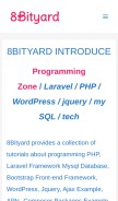 How 8bityard.com looks like on a mobile device such as an iPhone.