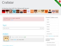 Desktop screenshot for crafatar.com