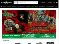 Desktop screenshot for nuclearblast.de