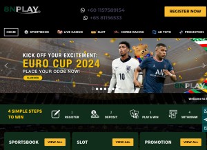 How 8nplay.co looks like on a tablet such as an iPad.