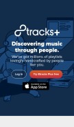 How 8tracks.com looks like on a mobile device such as an iPhone.