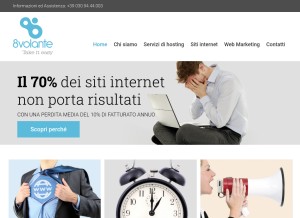 How 8volante.it looks like on a tablet such as an iPad.