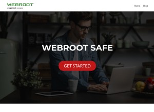 How 8webroot.com looks like on a tablet such as an iPad.