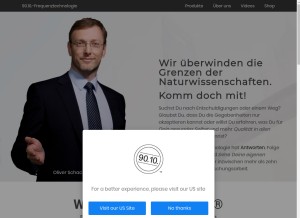 How 9010.com looks like on a tablet such as an iPad.