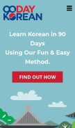 How 90daykorean.com looks like on a mobile device such as an iPhone.