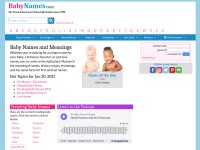 Desktop screenshot for babynames.com