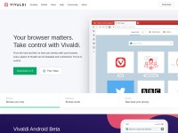 Desktop screenshot for vivaldi.com