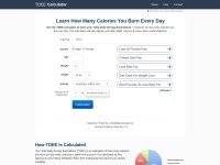 Desktop screenshot for tdeecalculator.net