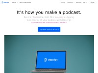Desktop screenshot for descript.com