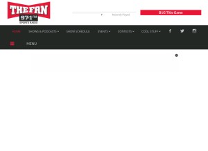 How 971thefan.com looks like on a tablet such as an iPad.