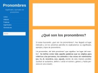 Desktop screenshot for pronombres.info