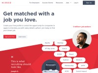 Desktop screenshot for hired.com