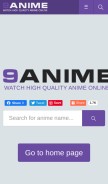 How 9anime.vip looks like on a mobile device such as an iPhone.