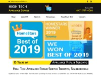 Desktop screenshot for hightechappliance.ca