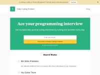 Desktop screenshot for dailycodingproblem.com