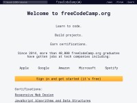 Desktop screenshot for freecodecamp.org