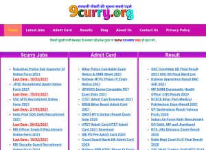 How 9curry.org looks like on a tablet such as an iPad.