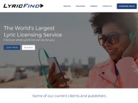 Desktop screenshot for lyricfind.com