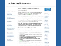 Desktop screenshot for healthinsurancelowprice.com