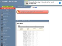 Desktop screenshot for commoncoresheets.com